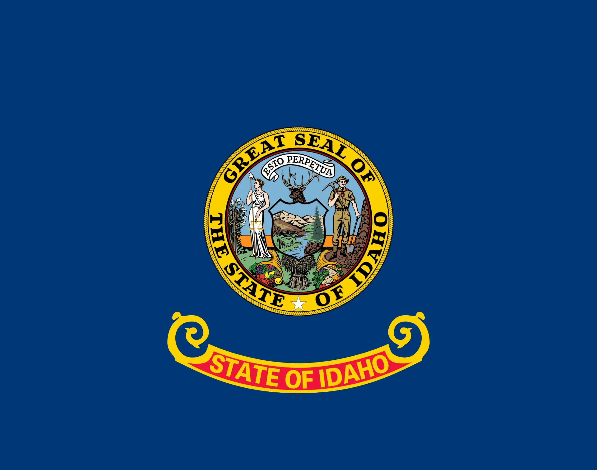 Idaho E-Bike Laws 2026: State Parks, “Idaho Stop” & Class Rules 2 Idaho State Flag - E-Bike Laws