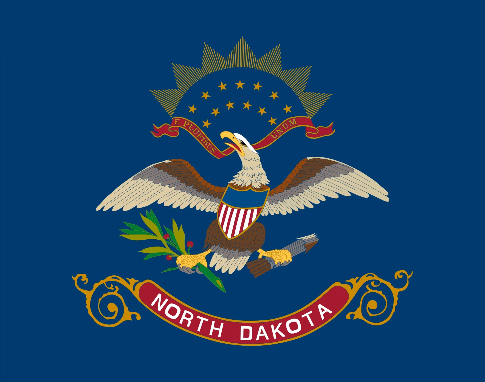 North Dakota State Flag - E-Bike Laws