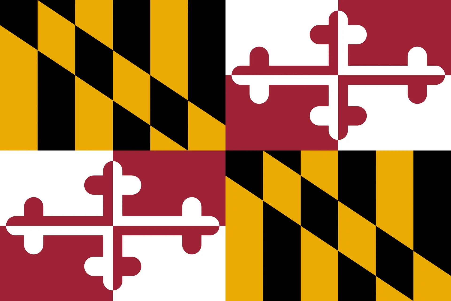 Maryland E-Bike Laws 2026: Helmet Rule, Sidewalk Limits & Trail Access 2 Maryland State Flag - E-Bike Laws