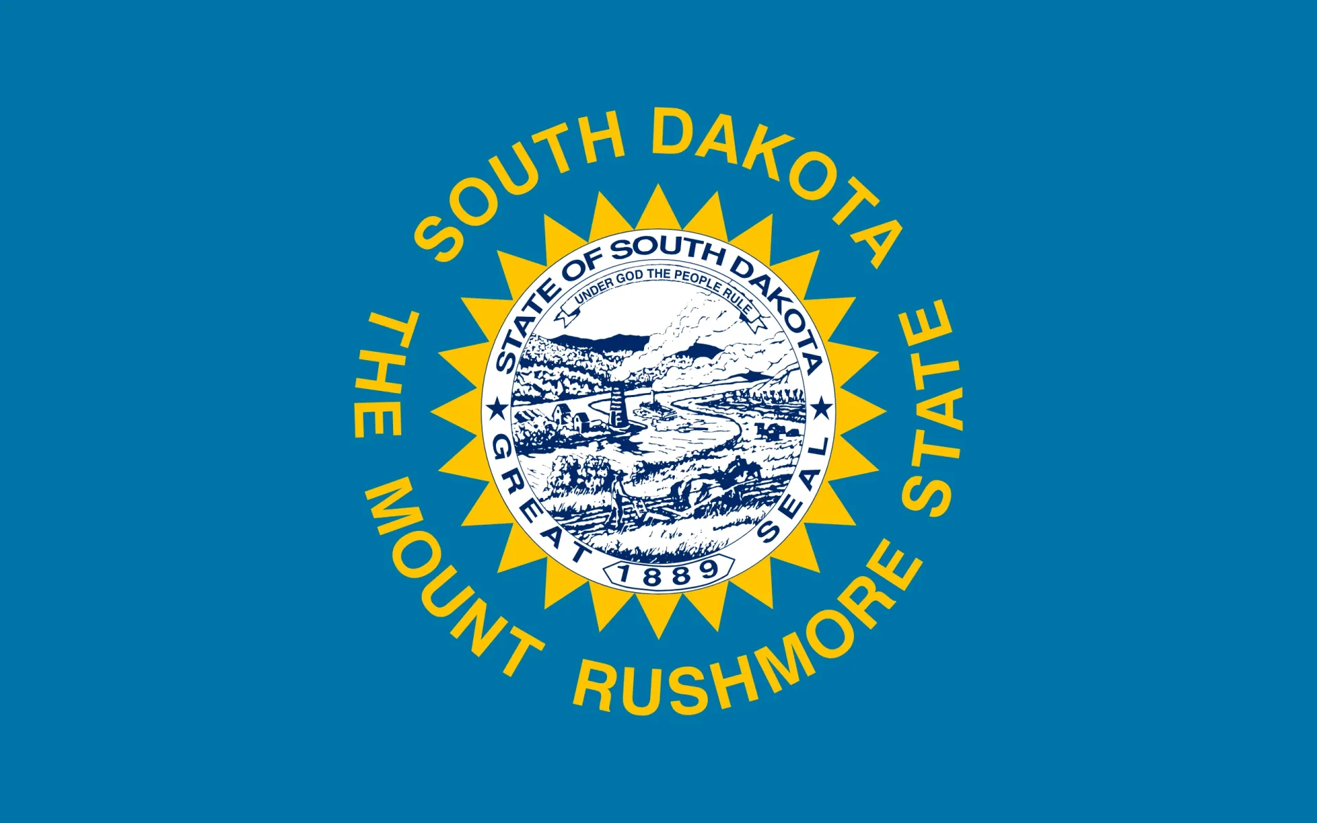 South Dakota E-Bike Laws 2026: Under-18 Helmets, Class 3 & Trails 2 South Dakota State Flag - E‑Bike Laws
